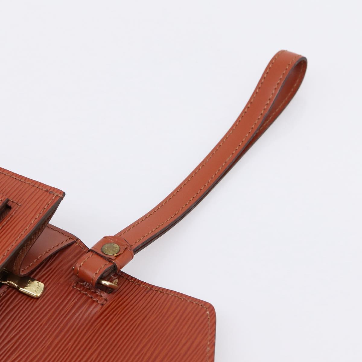 LOUIS VUITTON Epi Serie Dragonne Hand Bag Brown M52618 LV Auth ep16187A
