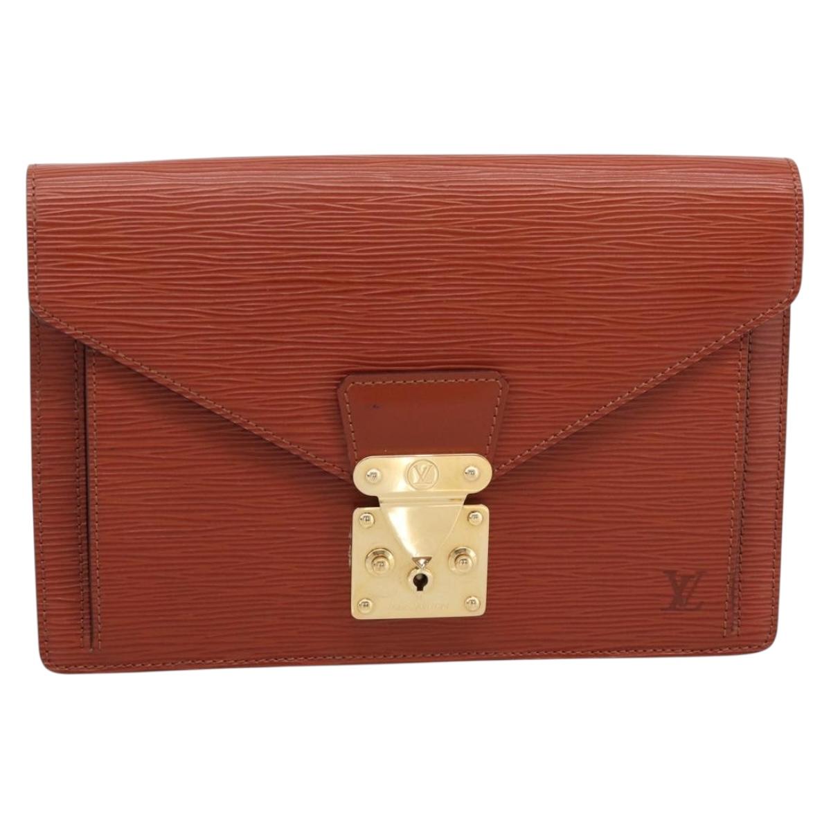 LOUIS VUITTON Epi Serie Dragonne Hand Bag Brown M52618 LV Auth ep16187A