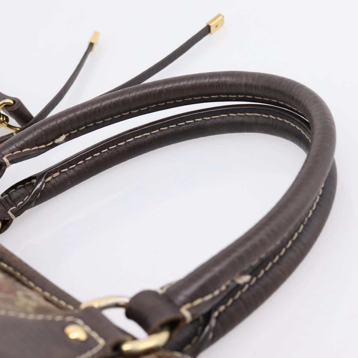 LOUIS VUITTON Monogram Mini Lin Buzasu Anjoul Bag 2way Ebene M95617 Auth ep16190