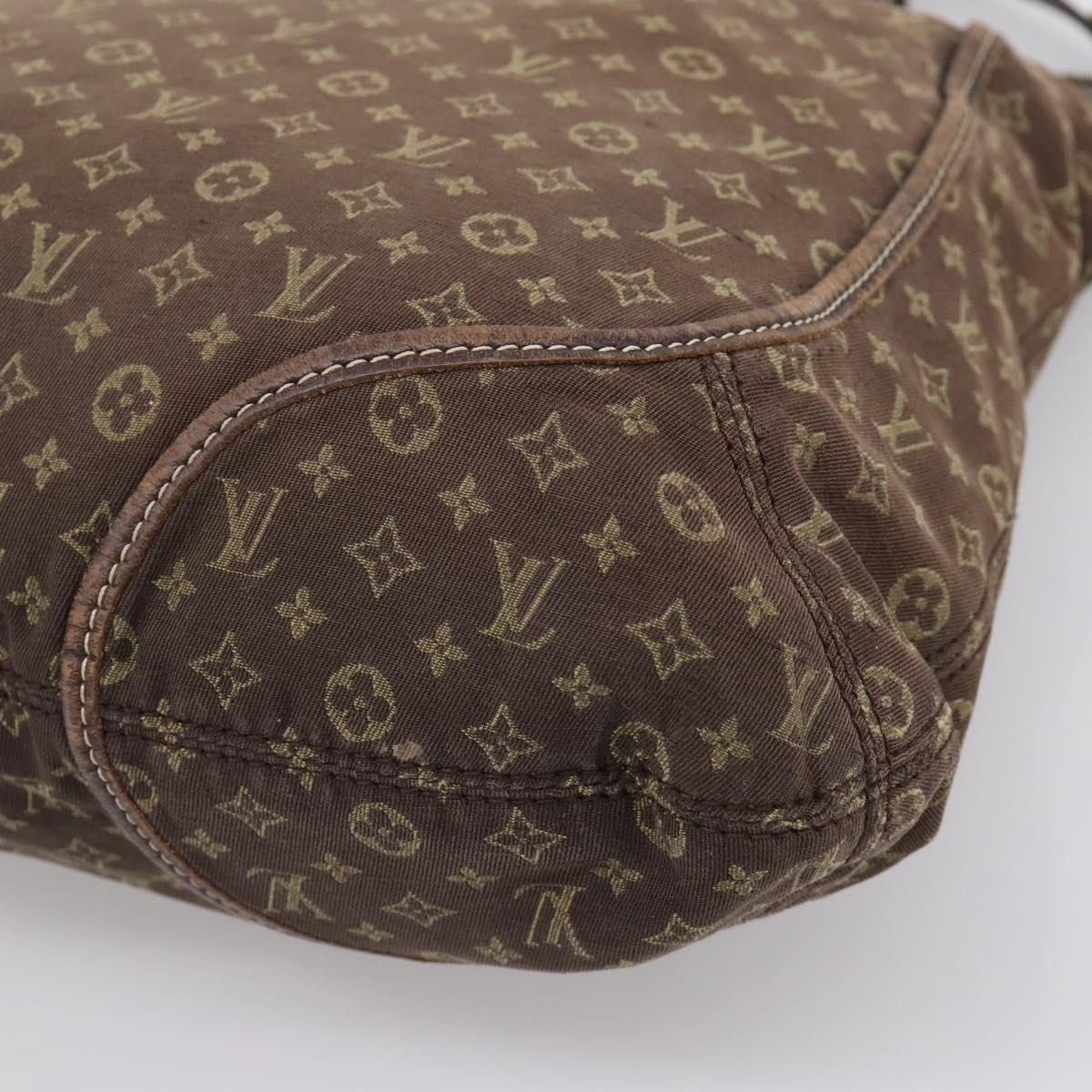 LOUIS VUITTON Monogram Mini Lin Buzasu Anjoul Bag 2way Ebene M95617 Auth ep16190