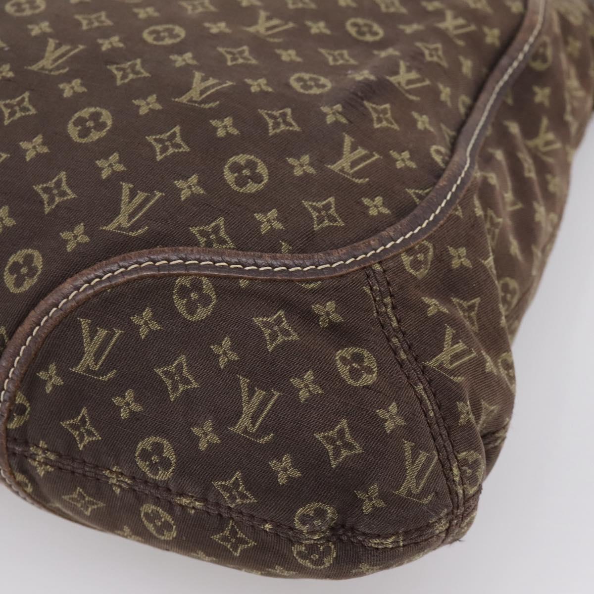 LOUIS VUITTON Monogram Mini Lin Buzasu Anjoul Bag 2way Ebene M95617 Auth ep16190