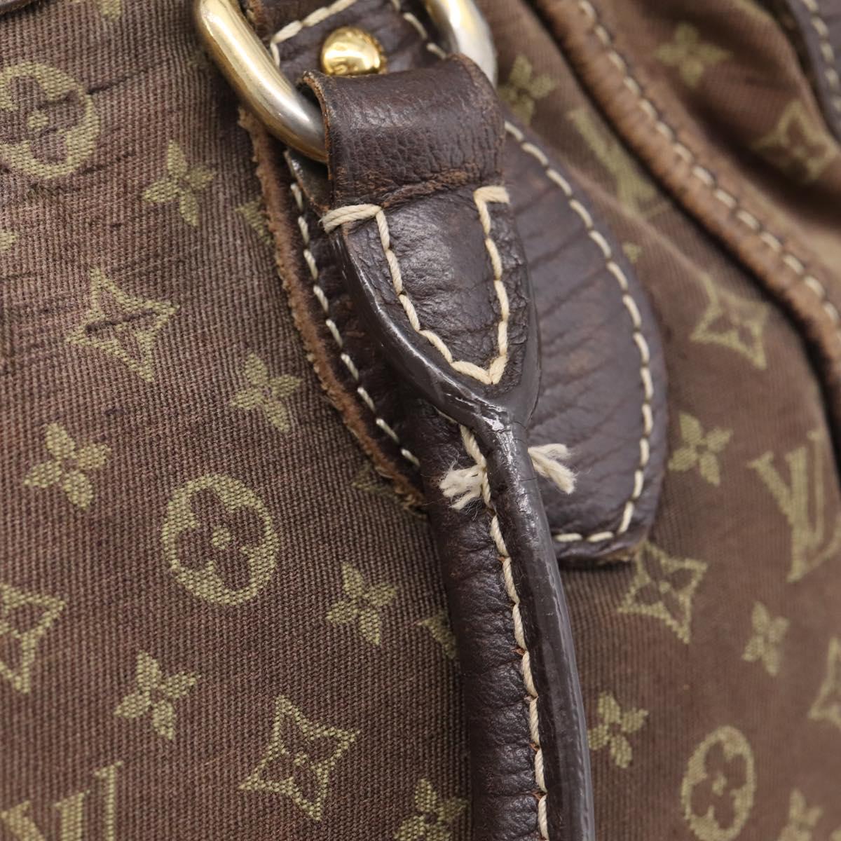 LOUIS VUITTON Monogram Mini Lin Buzasu Anjoul Bag 2way Ebene M95617 Auth ep16190
