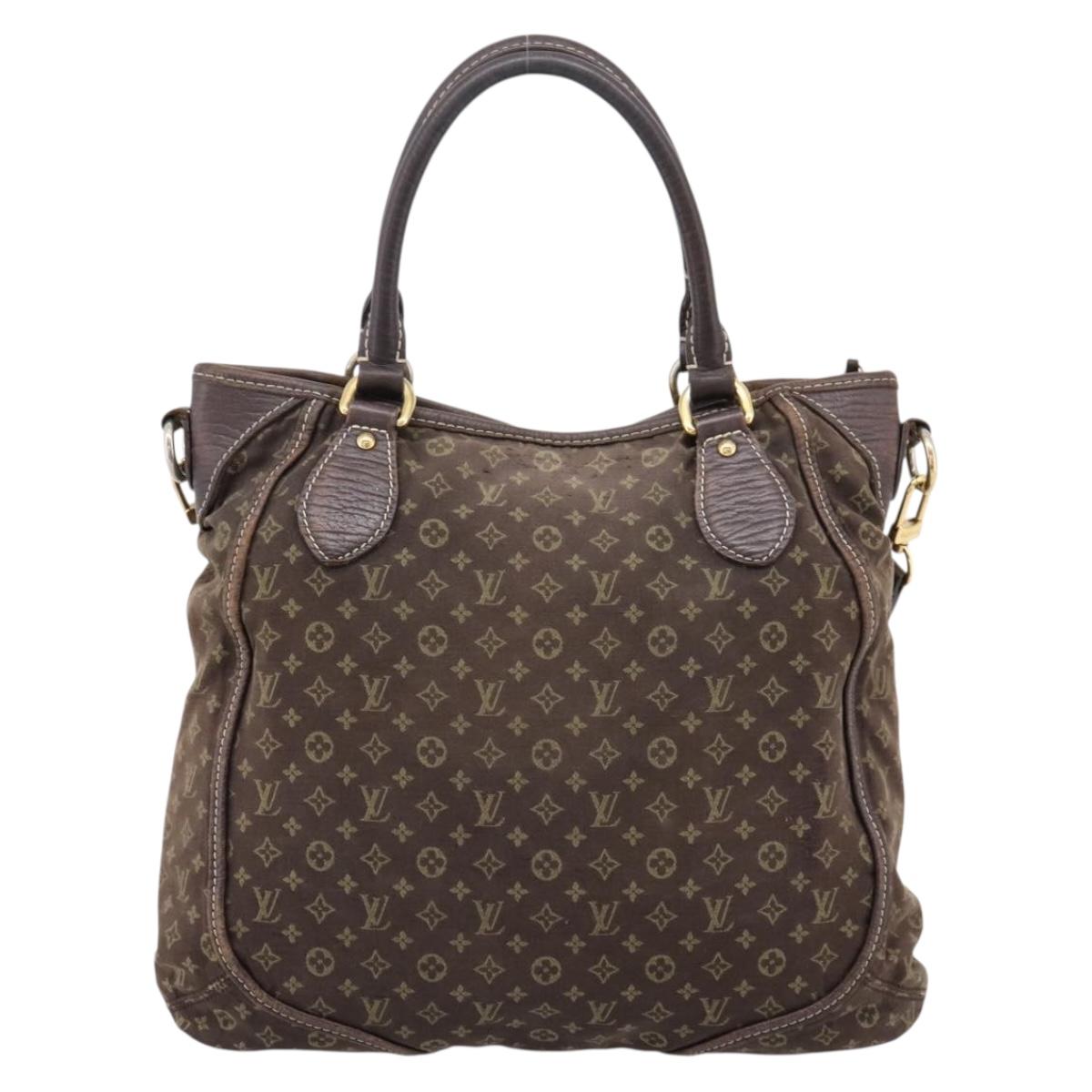 LOUIS VUITTON Monogram Mini Lin Buzasu Anjoul Bag 2way Ebene M95617 Auth ep16190