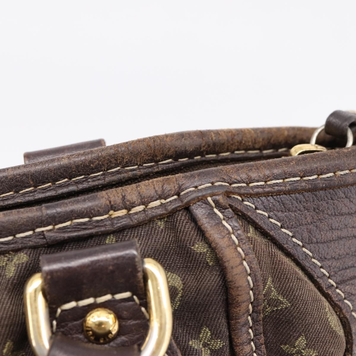 LOUIS VUITTON Monogram Mini Lin Buzasu Anjoul Bag 2way Ebene M95617 Auth ep16190