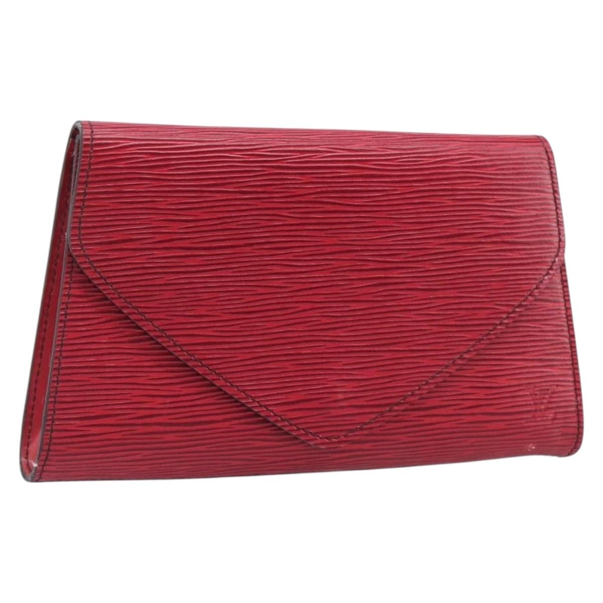 LOUIS VUITTON Epi Art Deco Clutch Bag Red M52637 LV Auth ep16193