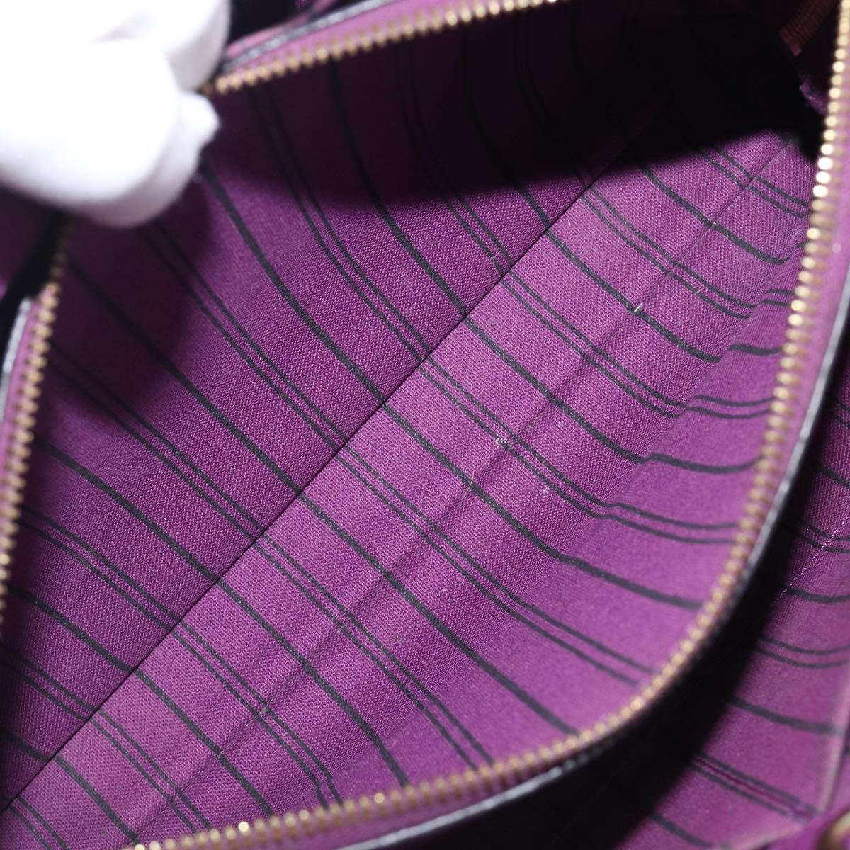 LOUIS VUITTON Monogram Empreinte Montaigne MM Bag Purple M41046 LV Auth ep16194A
