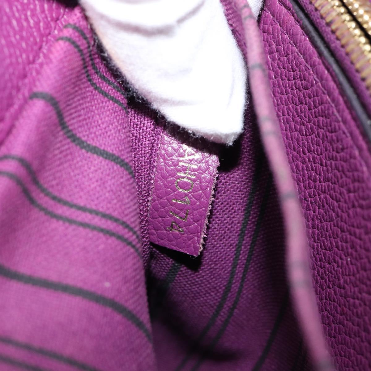 LOUIS VUITTON Monogram Empreinte Montaigne MM Bag Purple M41046 LV Auth ep16194A