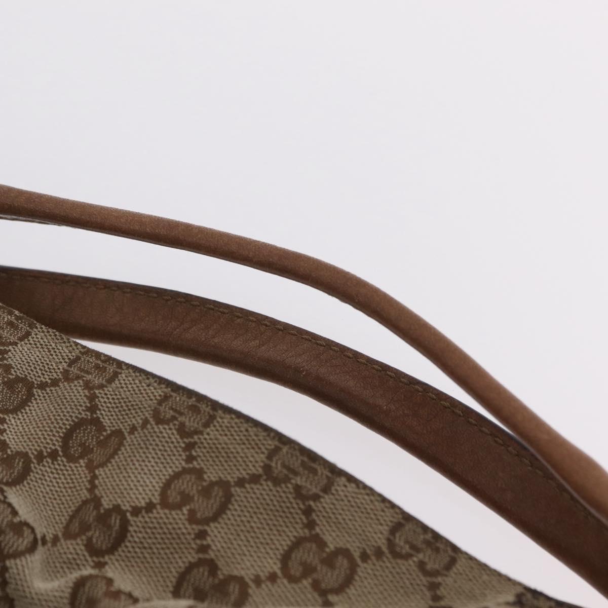 GUCCI GG Canvas Hand Bag 2way Beige Silver 323675 Auth ep16196