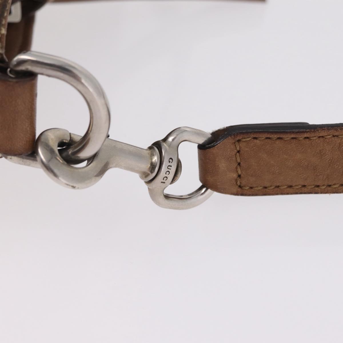 GUCCI GG Canvas Hand Bag 2way Beige Silver 323675 Auth ep16196
