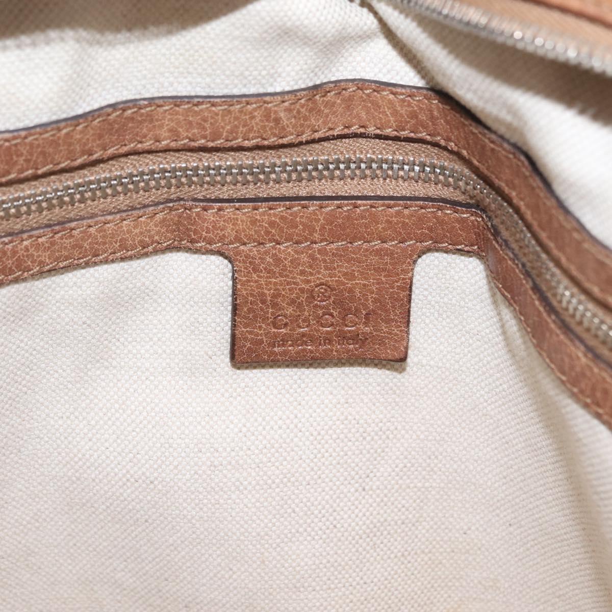 GUCCI GG Canvas Hand Bag 2way Beige Silver 323675 Auth ep16196