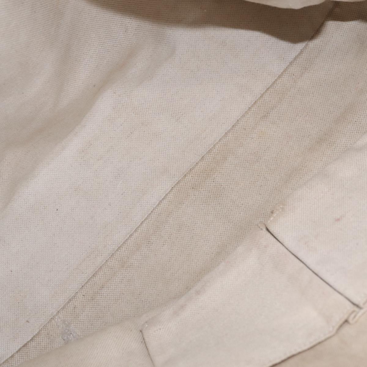 GUCCI GG Canvas Hand Bag 2way Beige Silver 323675 Auth ep16196