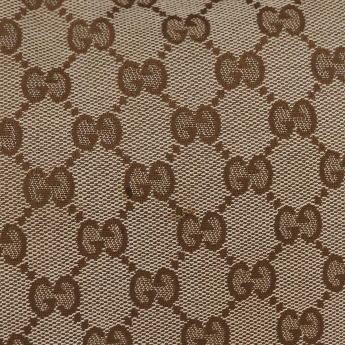 GUCCI GG Canvas Hand Bag 2way Beige Silver 323675 Auth ep16196