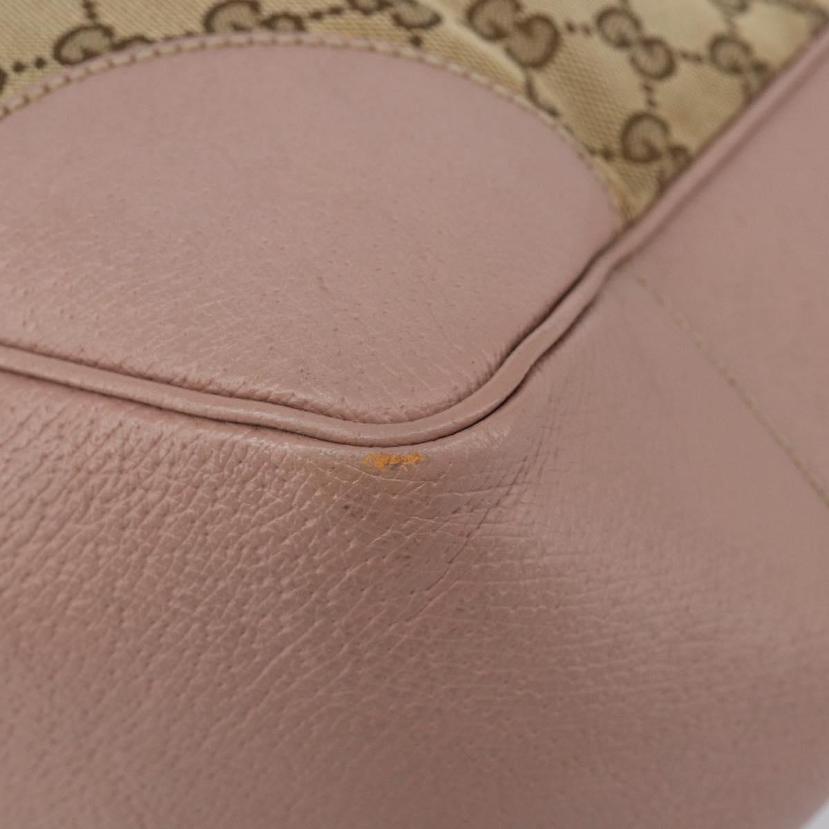 GUCCI GG Canvas Tote Bag Beige Gold 323671 Auth ep16197