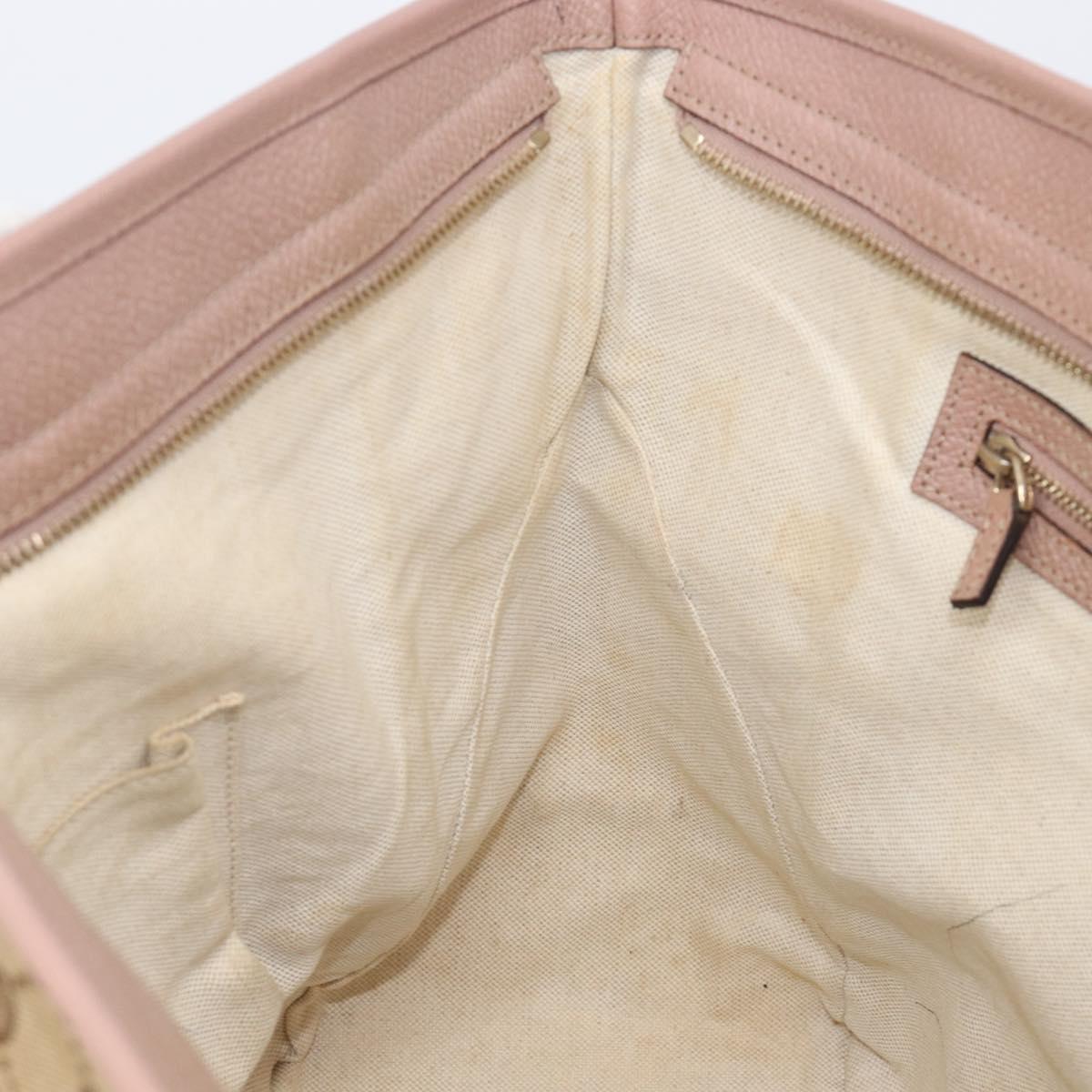 GUCCI GG Canvas Tote Bag Beige Gold 323671 Auth ep16197