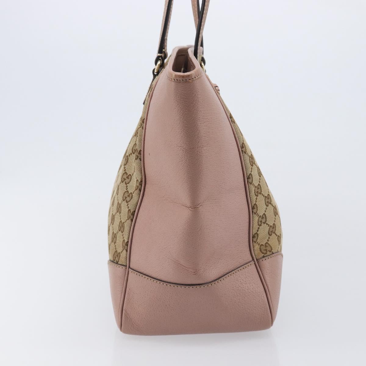 GUCCI GG Canvas Tote Bag Beige Gold 323671 Auth ep16197