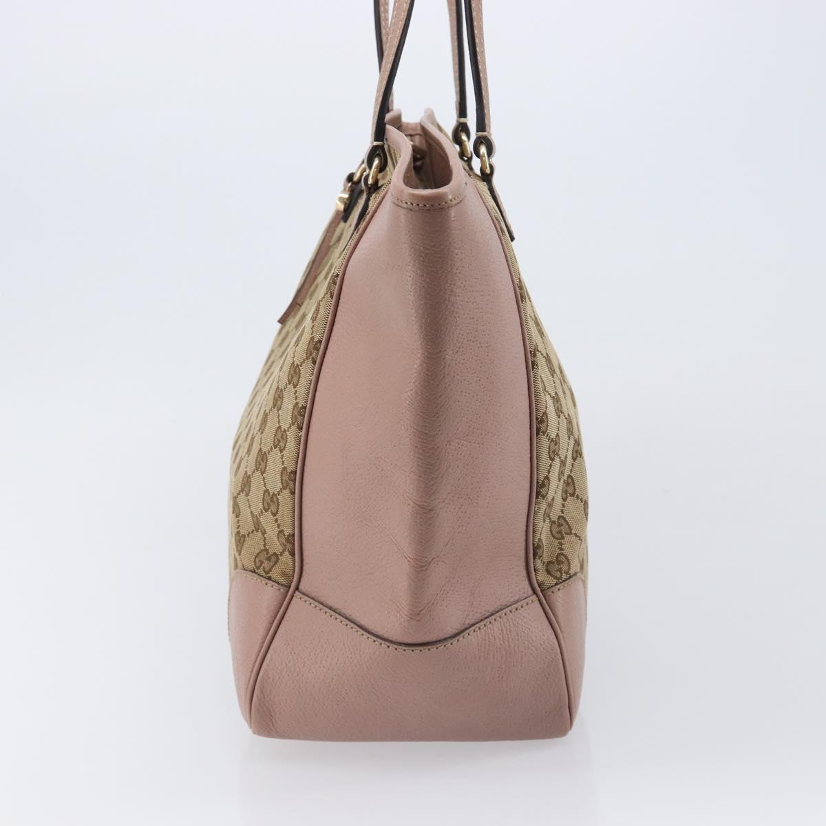 GUCCI GG Canvas Tote Bag Beige Gold 323671 Auth ep16197
