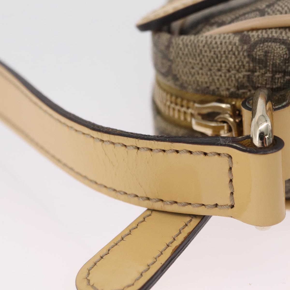 GUCCI GG Supreme Shoulder Bag PVC Beige Gold 201447 Auth ep16201