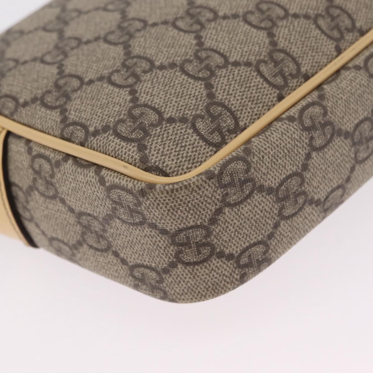 GUCCI GG Supreme Shoulder Bag PVC Beige Gold 201447 Auth ep16201