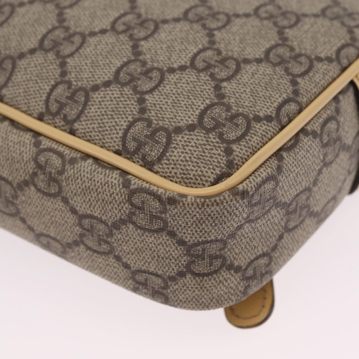 GUCCI GG Supreme Shoulder Bag PVC Beige Gold 201447 Auth ep16201