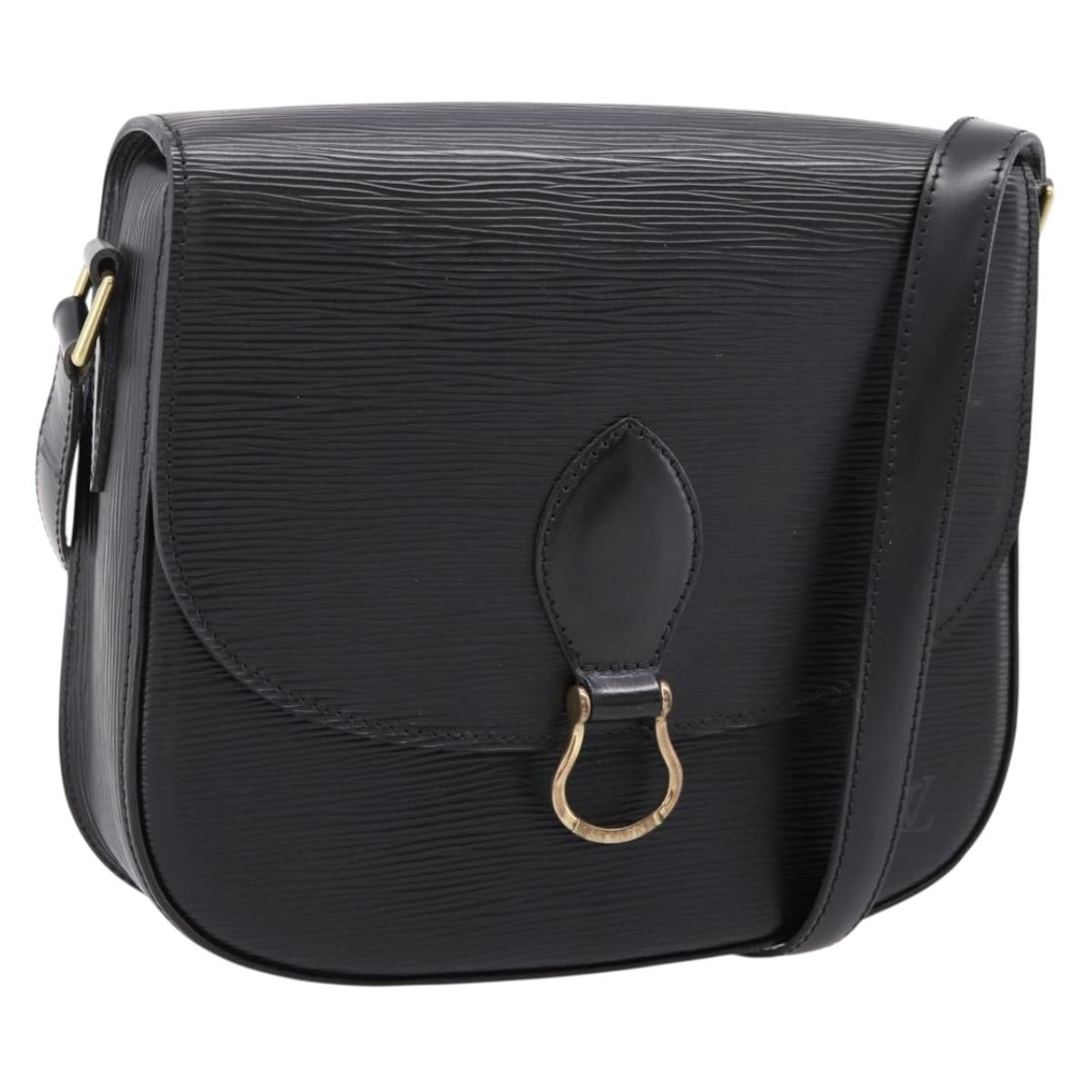 LOUIS VUITTON Epi Saint Cloud GM Shoulder Bag Black Noir M52192 LV Auth ep16207A