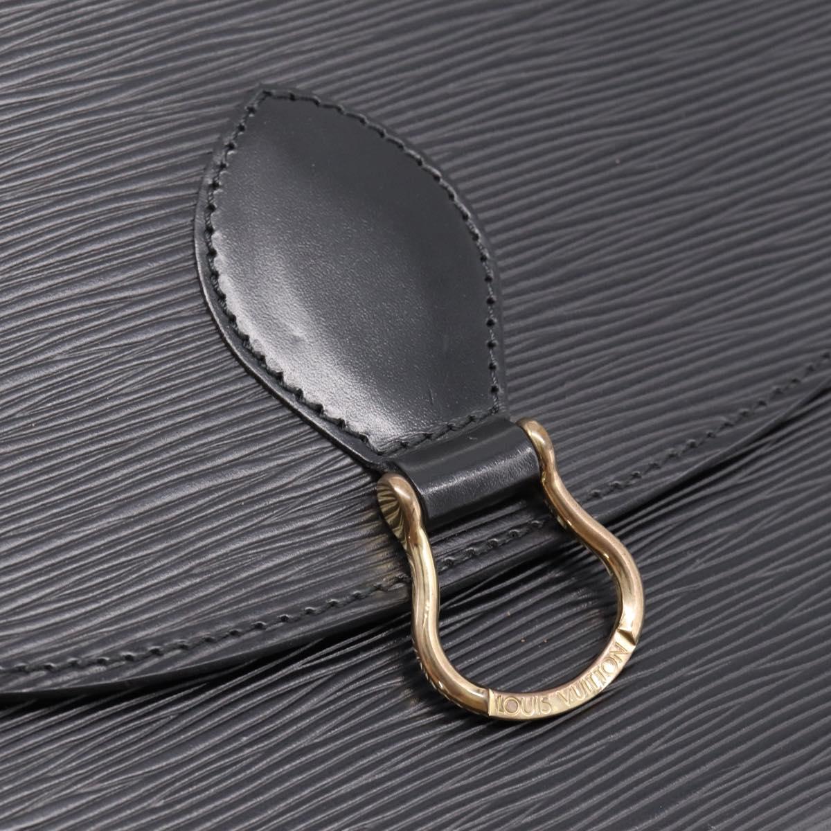 LOUIS VUITTON Epi Saint Cloud GM Shoulder Bag Black Noir M52192 LV Auth ep16207A