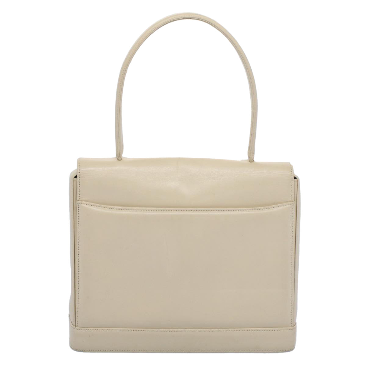 GIVENCHY Hand Bag Leather Beige Auth ep1621