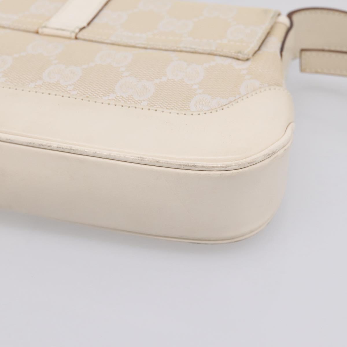 GUCCI GG Canvas Jackie Shoulder Bag Beige Silver 007 2038 Auth ep16210A