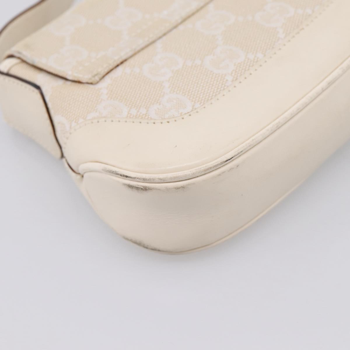 GUCCI GG Canvas Jackie Shoulder Bag Beige Silver 007 2038 Auth ep16210A