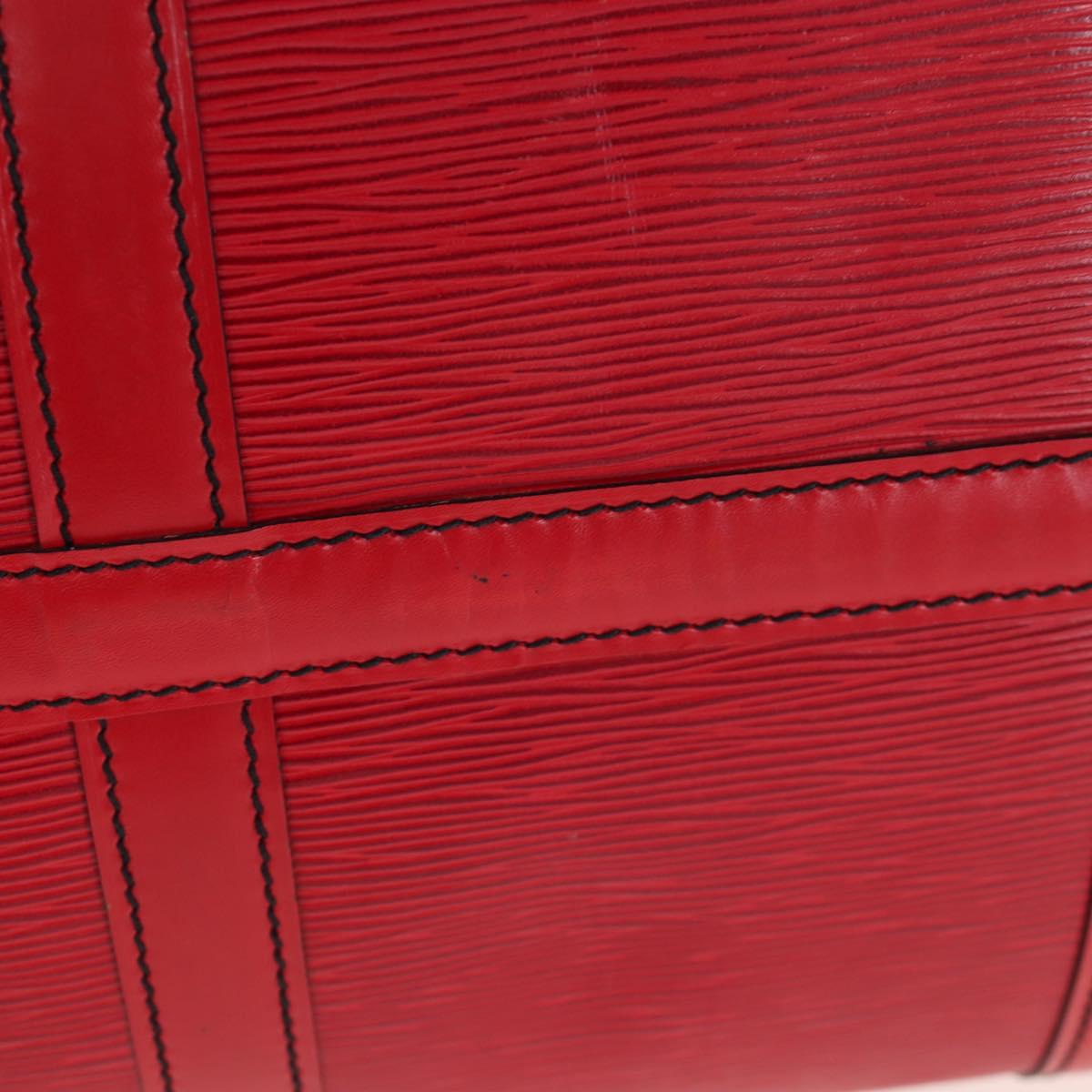 LOUIS VUITTON Epi Keepall 50 Boston Bag Red M42967 LV Auth ep16212A