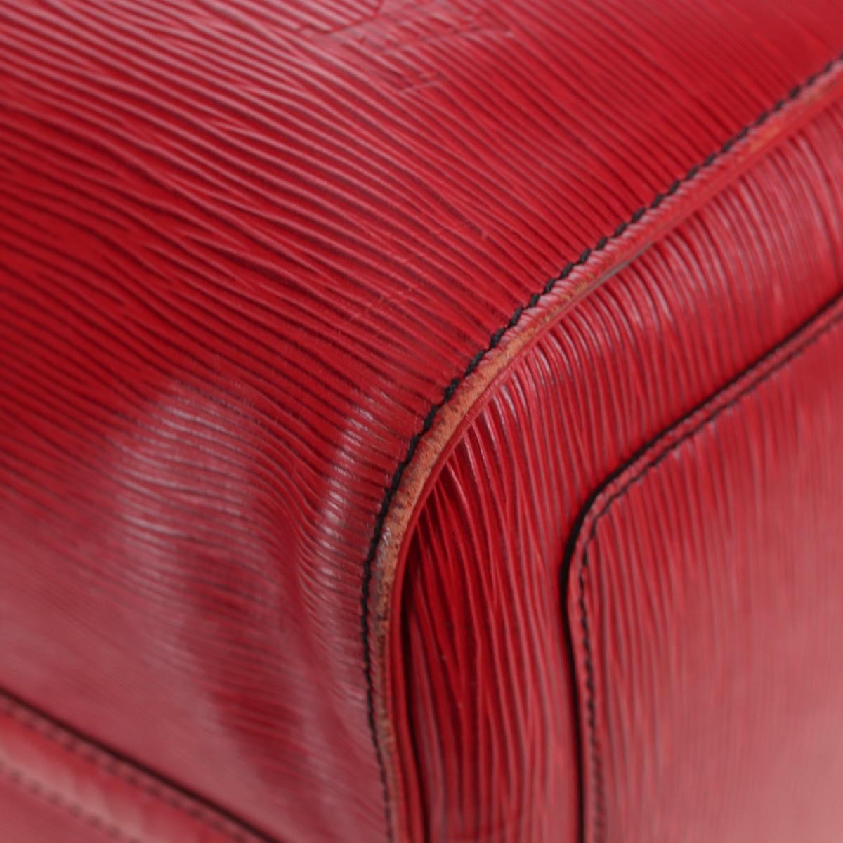 LOUIS VUITTON Epi Keepall 50 Boston Bag Red M42967 LV Auth ep16212A