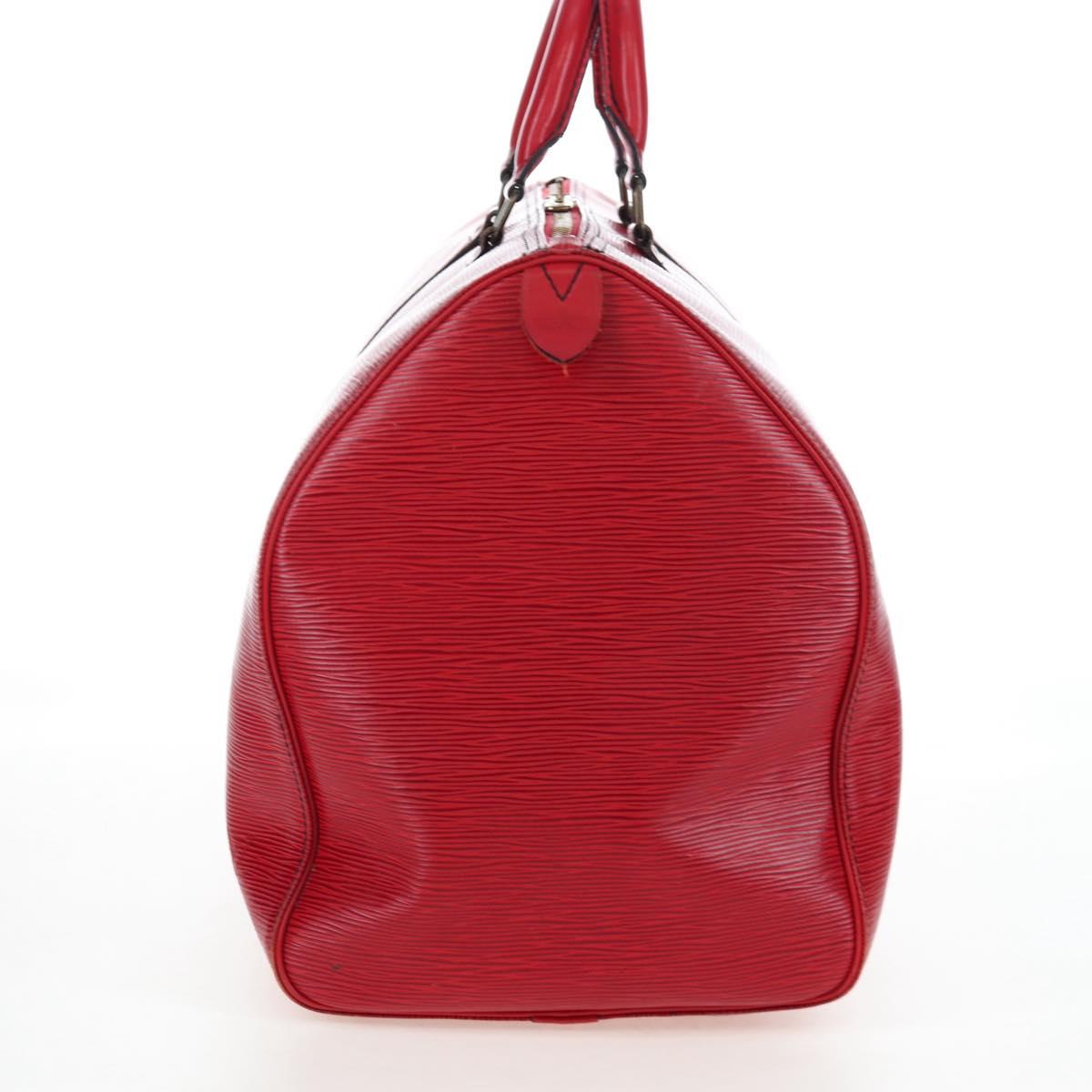 LOUIS VUITTON Epi Keepall 50 Boston Bag Red M42967 LV Auth ep16212A