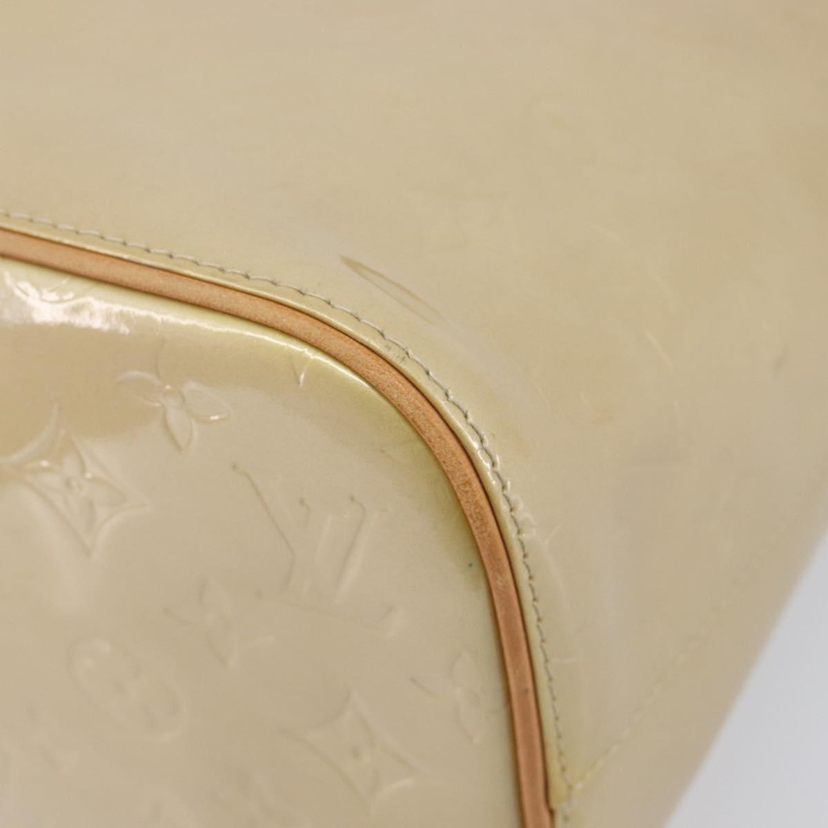 LOUIS VUITTON Monogram Vernis Houston Hand Bag Beige M91004 LV Auth ep16213