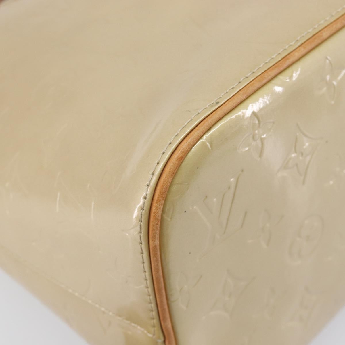 LOUIS VUITTON Monogram Vernis Houston Hand Bag Beige M91004 LV Auth ep16213