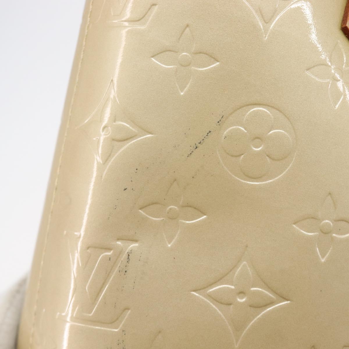 LOUIS VUITTON Monogram Vernis Houston Hand Bag Beige M91004 LV Auth ep16213