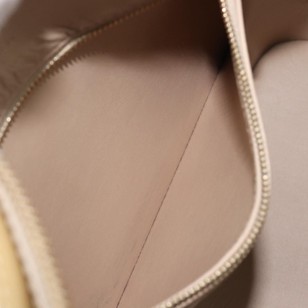 LOUIS VUITTON Monogram Vernis Houston Hand Bag Beige M91004 LV Auth ep16213