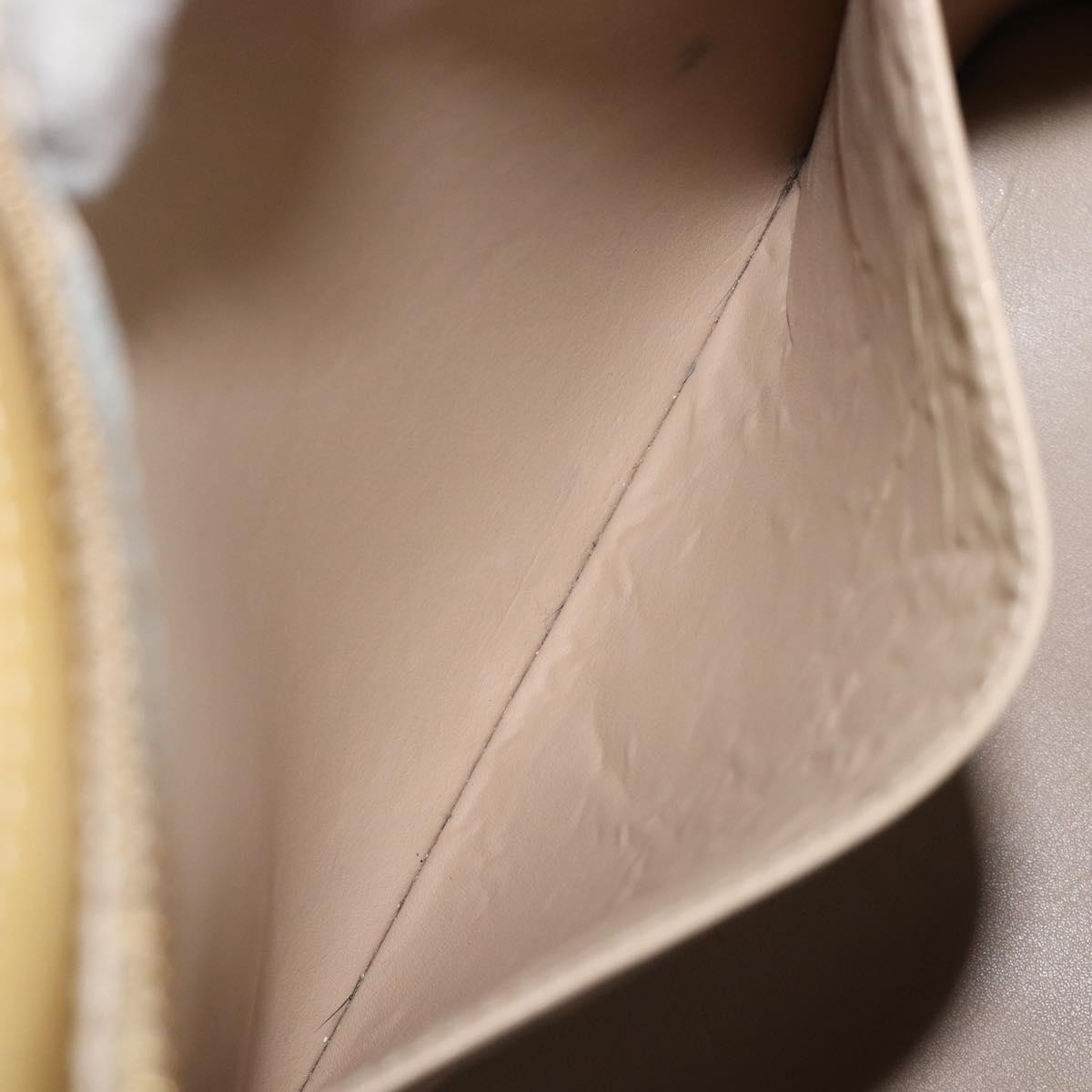 LOUIS VUITTON Monogram Vernis Houston Hand Bag Beige M91004 LV Auth ep16213