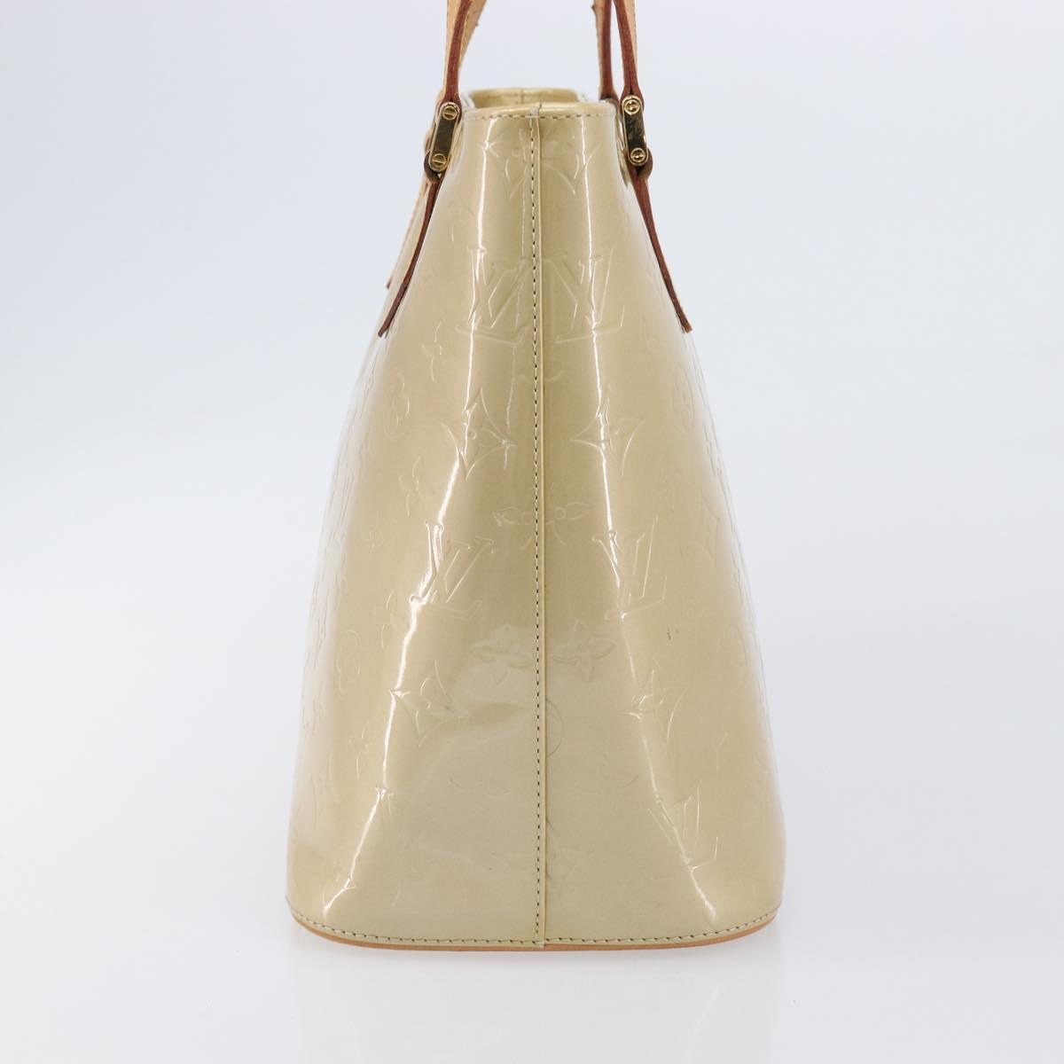 LOUIS VUITTON Monogram Vernis Houston Hand Bag Beige M91004 LV Auth ep16213