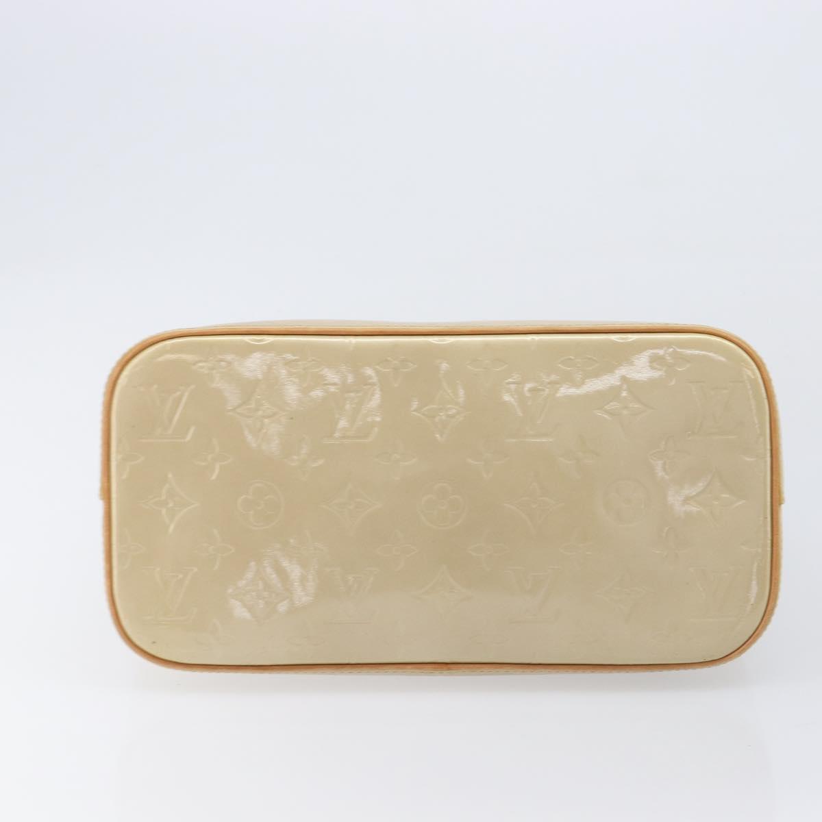 LOUIS VUITTON Monogram Vernis Houston Hand Bag Beige M91004 LV Auth ep16213