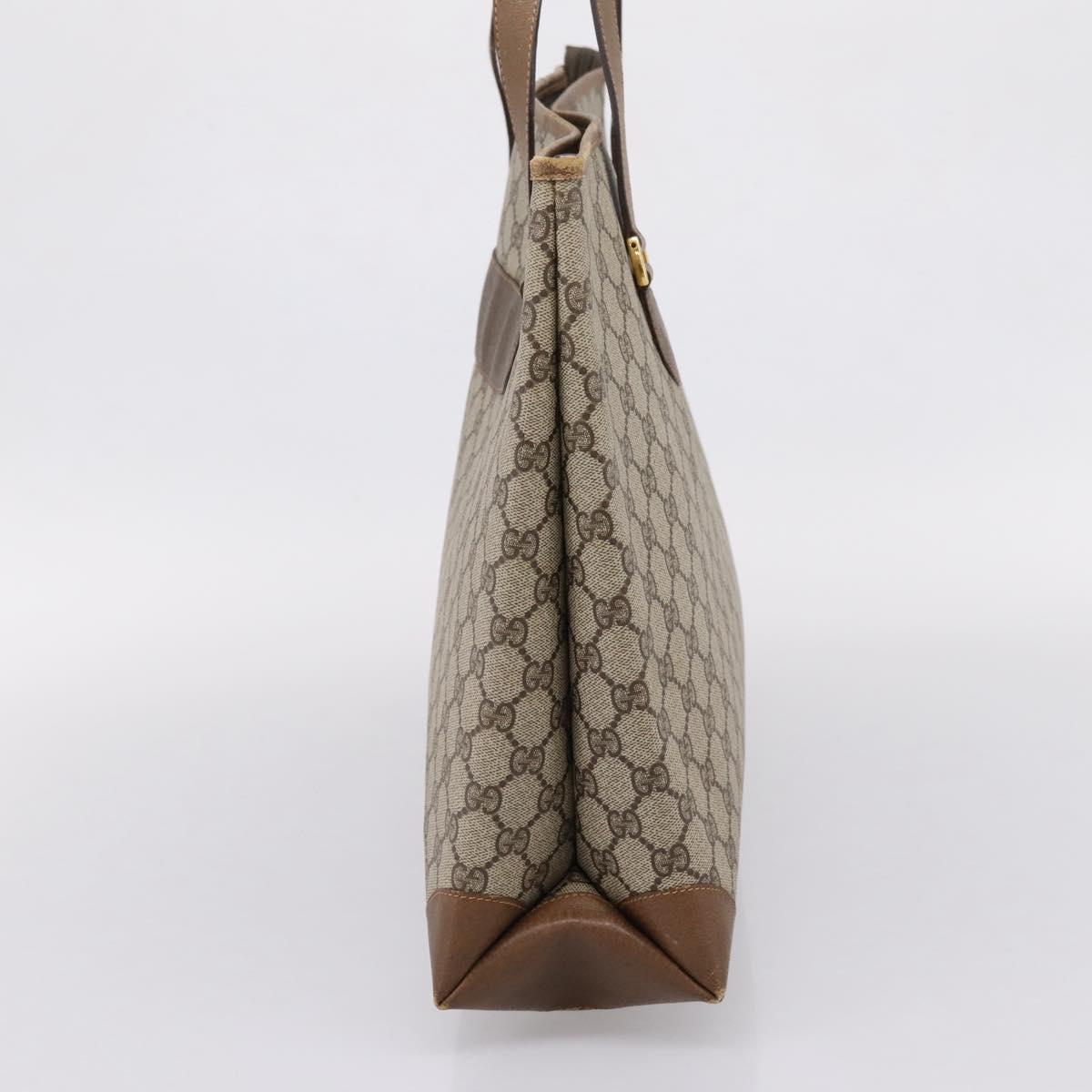 GUCCI GG Supreme Tote Bag PVC Beige Gold 89 02 904 Auth ep16215