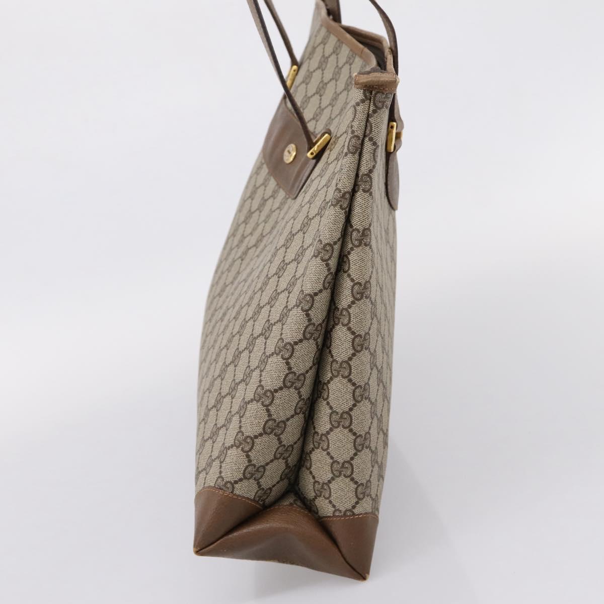 GUCCI GG Supreme Tote Bag PVC Beige Gold 89 02 904 Auth ep16215