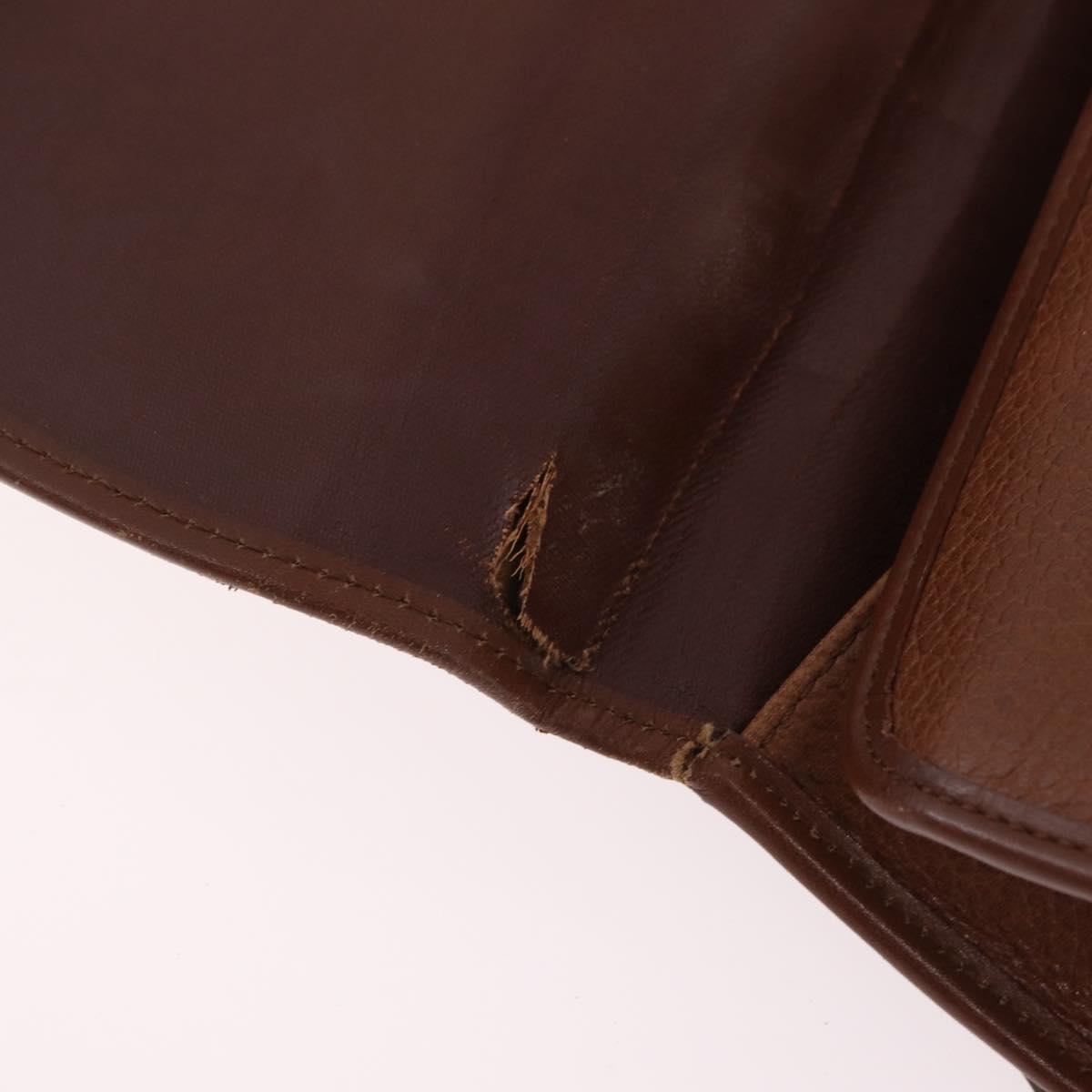 Burberrys Hand Bag Leather 2way Brown Gold Auth ep16217