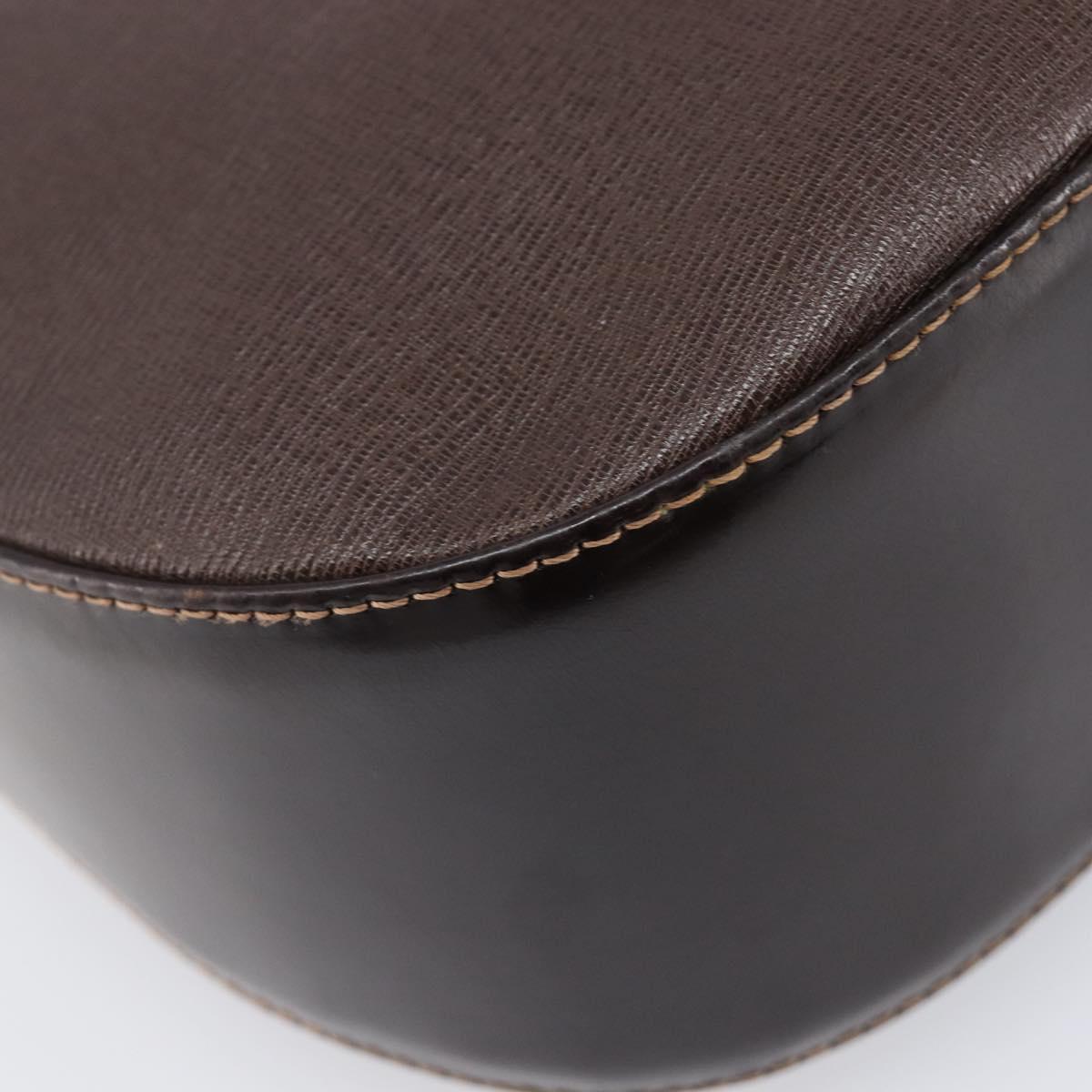 Burberrys Shoulder Bag Leather Brown Gold Auth ep16223