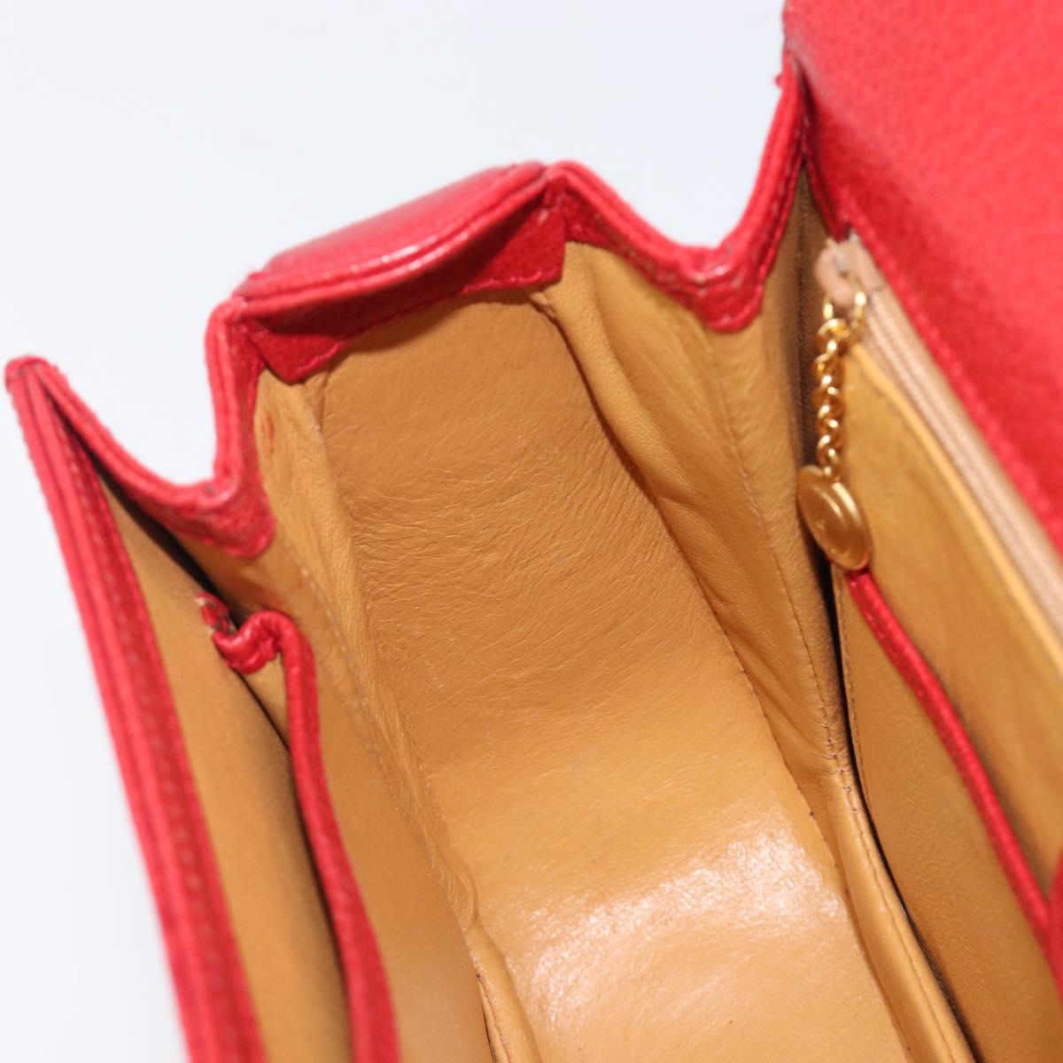 GUCCI Bamboo Hand Bag Leather Red Gold 000 1227 0633 Auth ep16228A