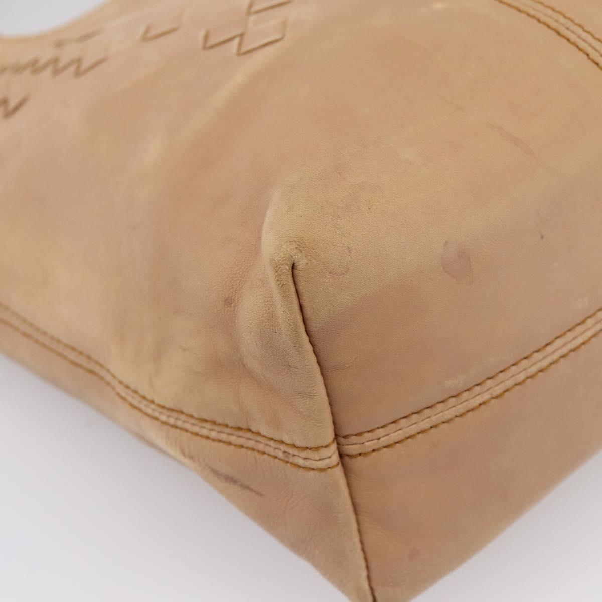BOTTEGA VENETA INTRECCIATO Hand Bag Leather Beige Auth ep16232