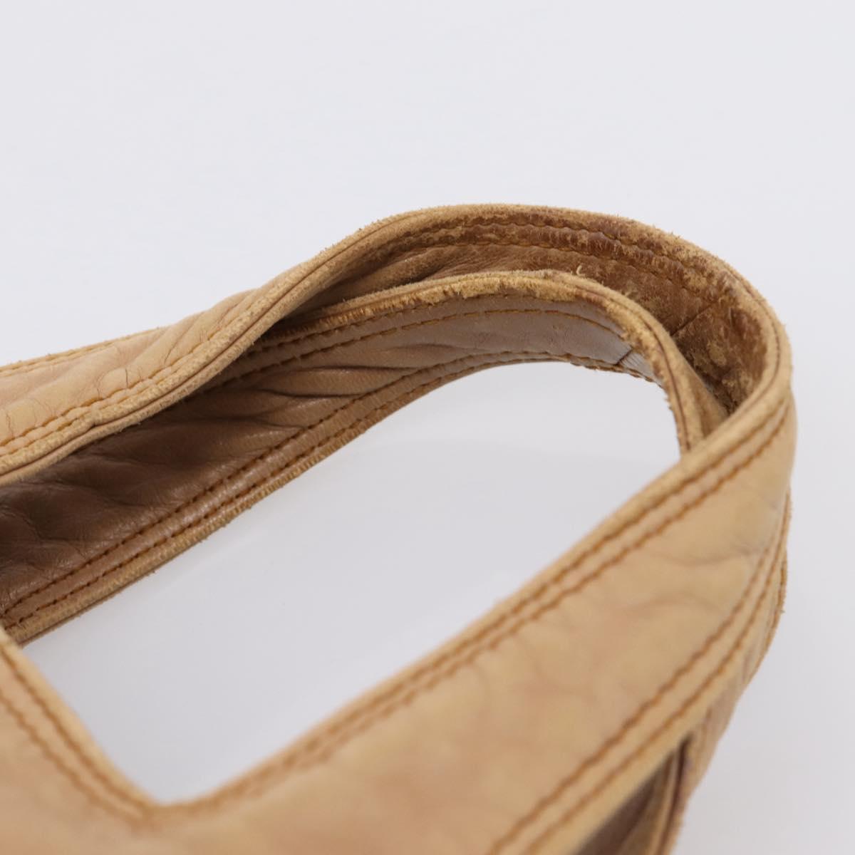 BOTTEGA VENETA INTRECCIATO Hand Bag Leather Beige Auth ep16232