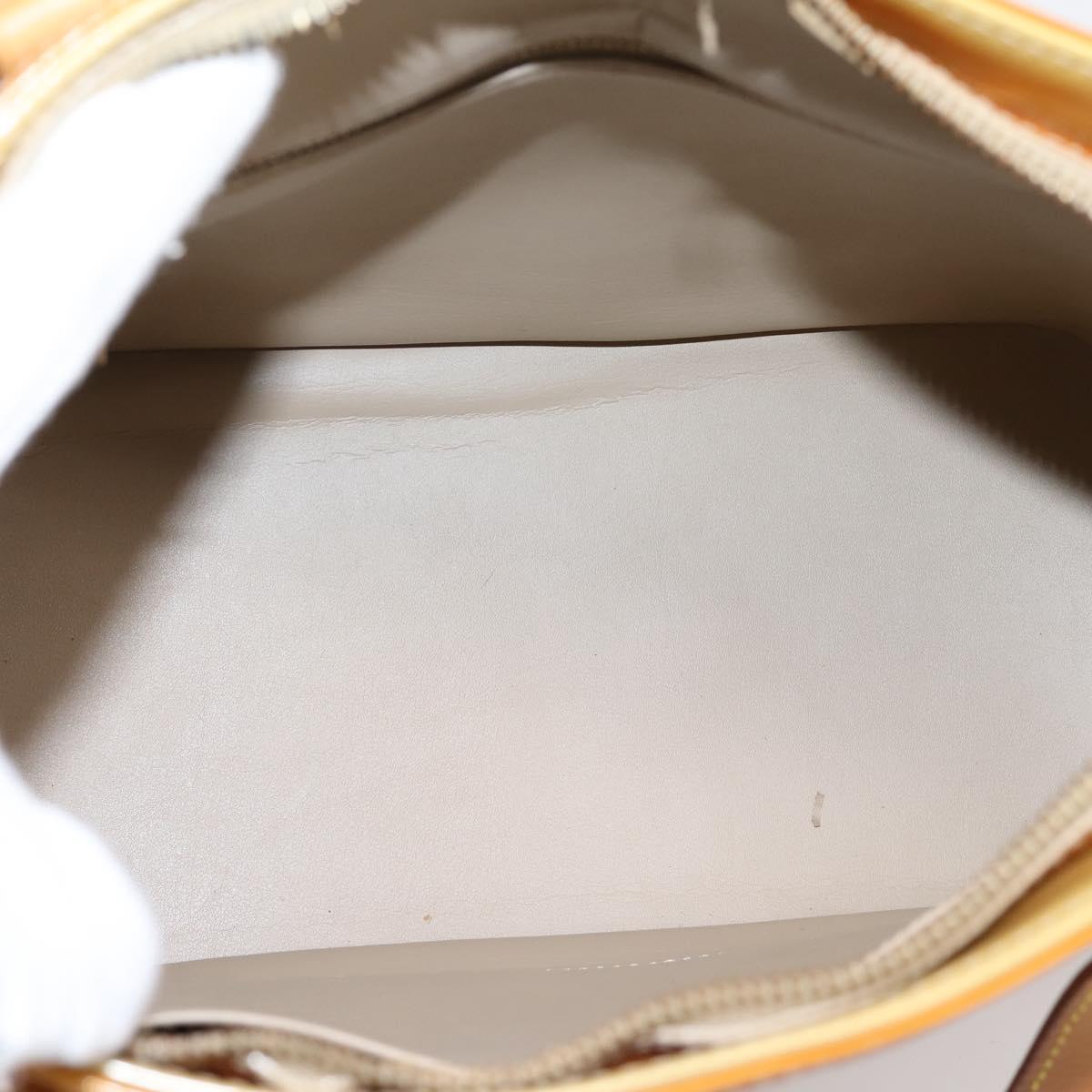 LOUIS VUITTON Monogram Vernis Houston Hand Bag Beige M91004 LV Auth ep16235