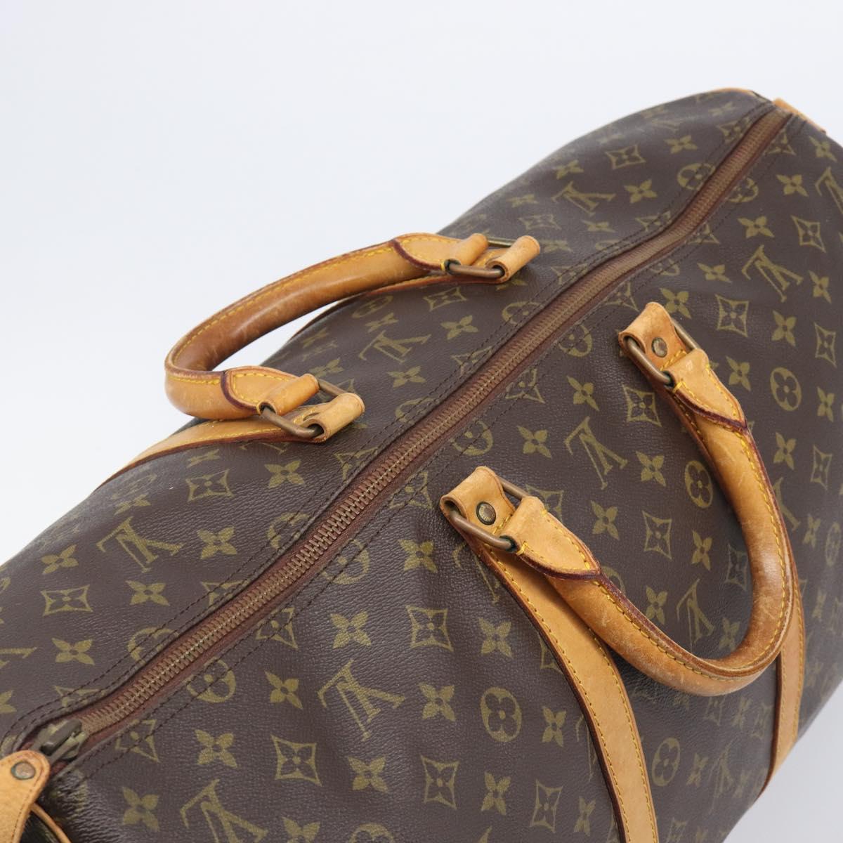 LOUIS VUITTON Monogram Keepall 55 Boston Bag M41424 LV Auth ep16241