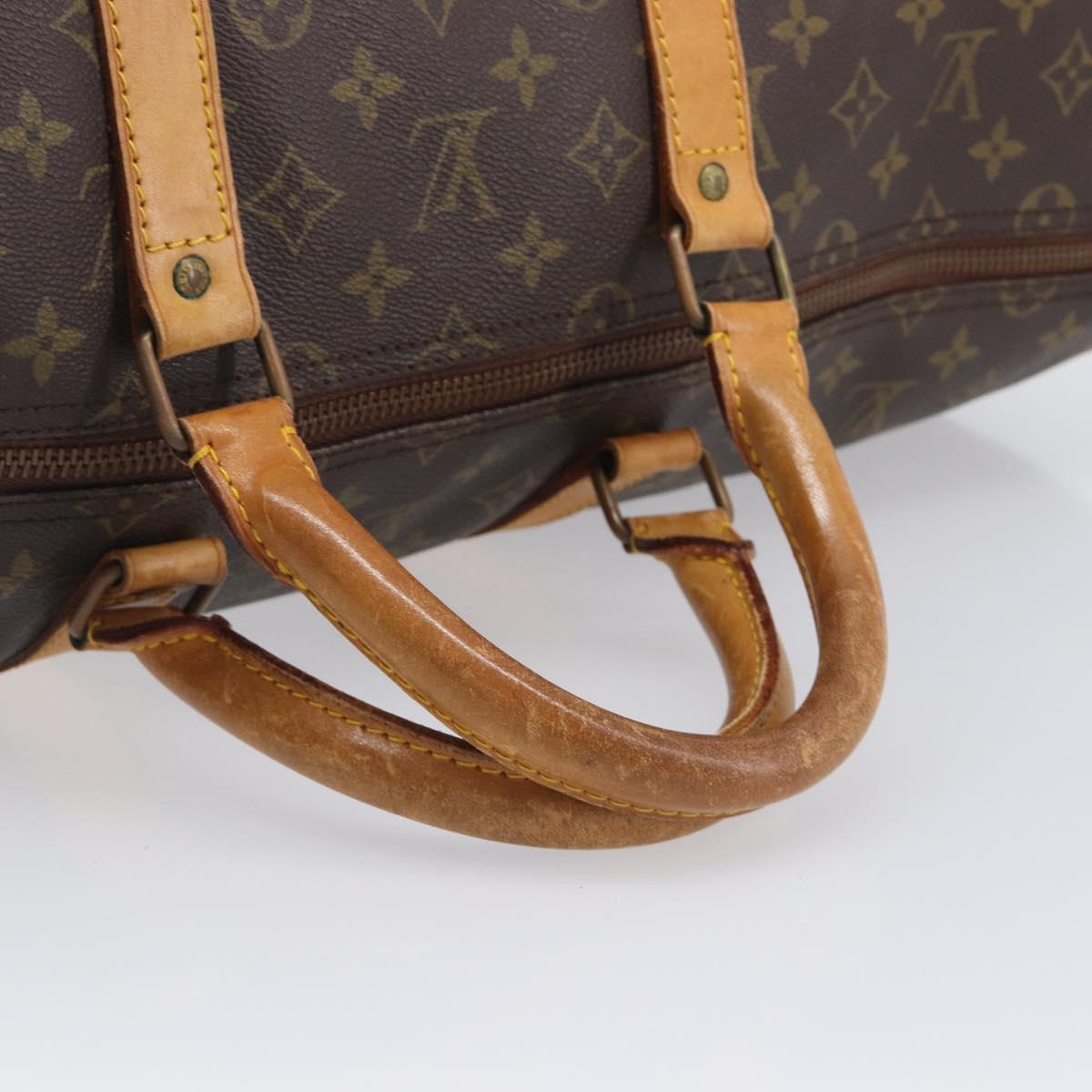 LOUIS VUITTON Monogram Keepall 55 Boston Bag M41424 LV Auth ep16241