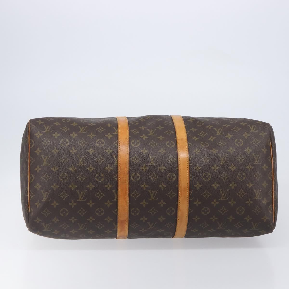 LOUIS VUITTON Monogram Keepall 55 Boston Bag M41424 LV Auth ep16241