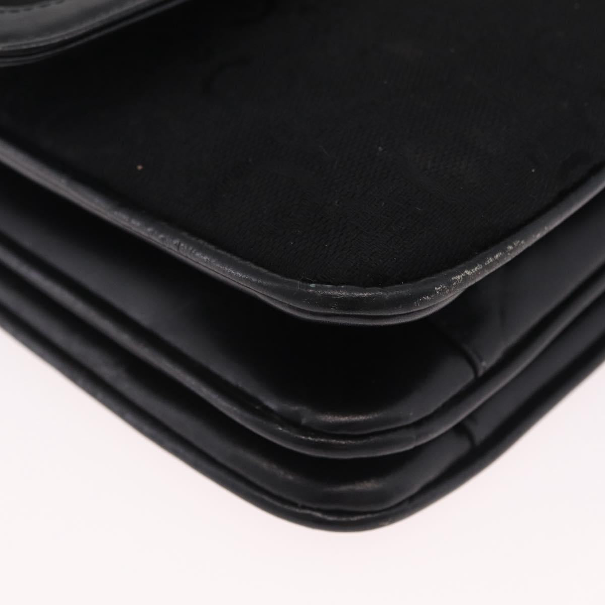 CELINE C Sulky Shoulder Bag Canvas Black Gold Auth ep16244